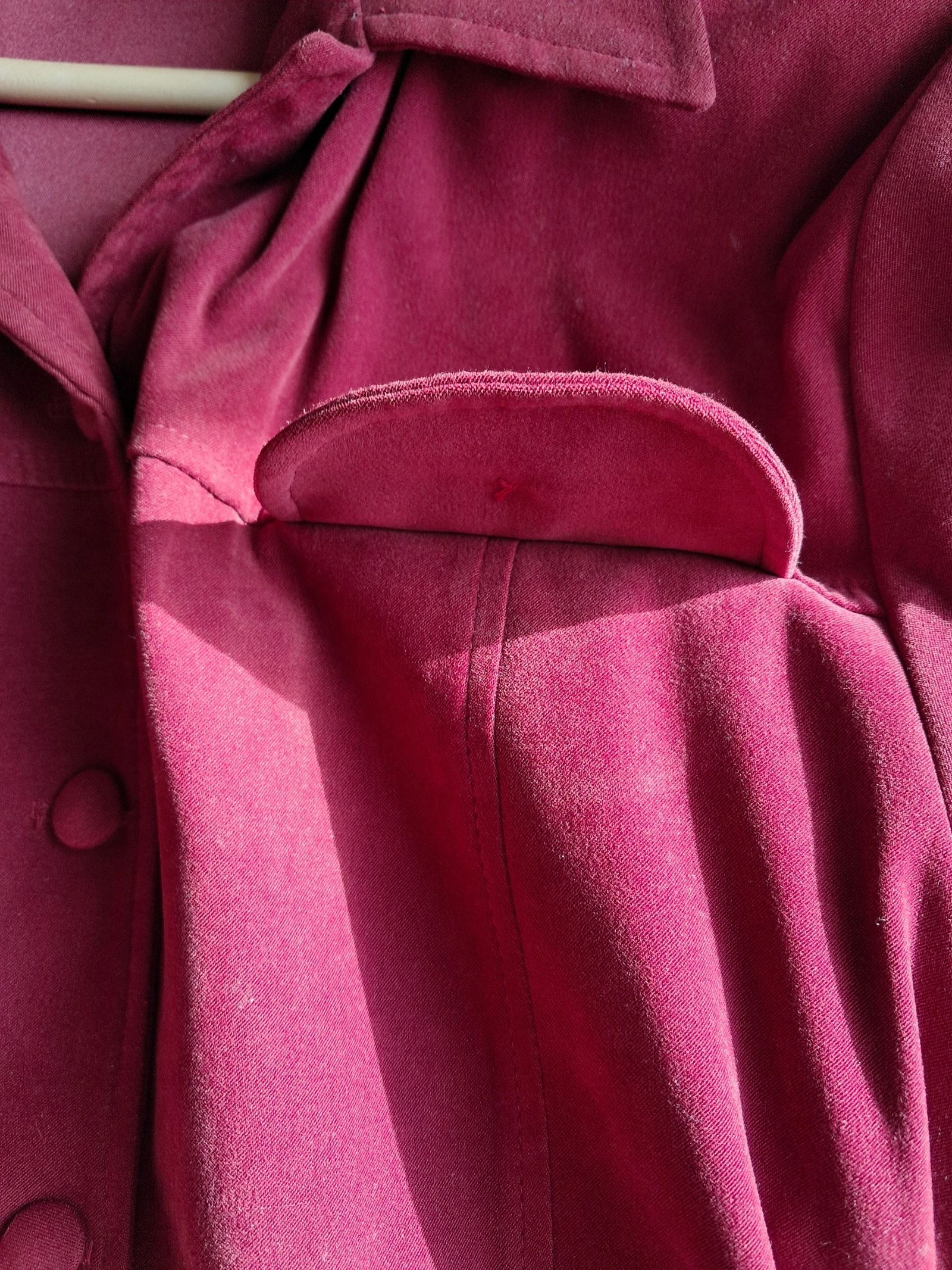 Camisa grossa 38 40 vermelha escura França vintage outono inverno quase nova – photo 6